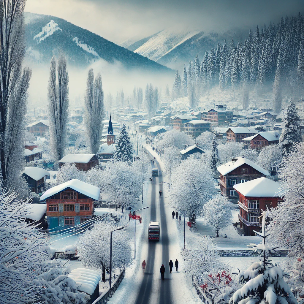 Snowfall in Kashmir: Paradise Turns Into a Winter Wonderland